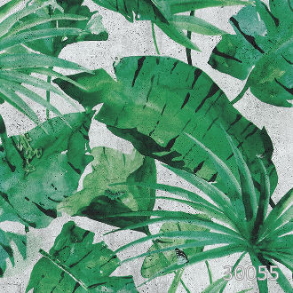 Пальмовые листья на бетоне