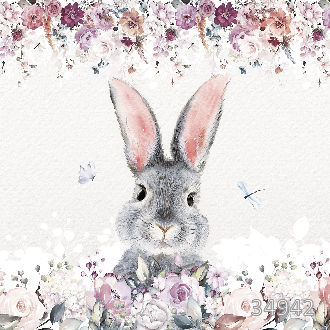 Кролик в цветах